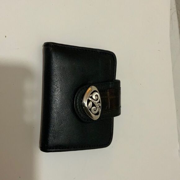 Brighton Black Pebbled Leather & Brown Croc Embossed Crossbody Wallet Organizer - Picture 14 of 14